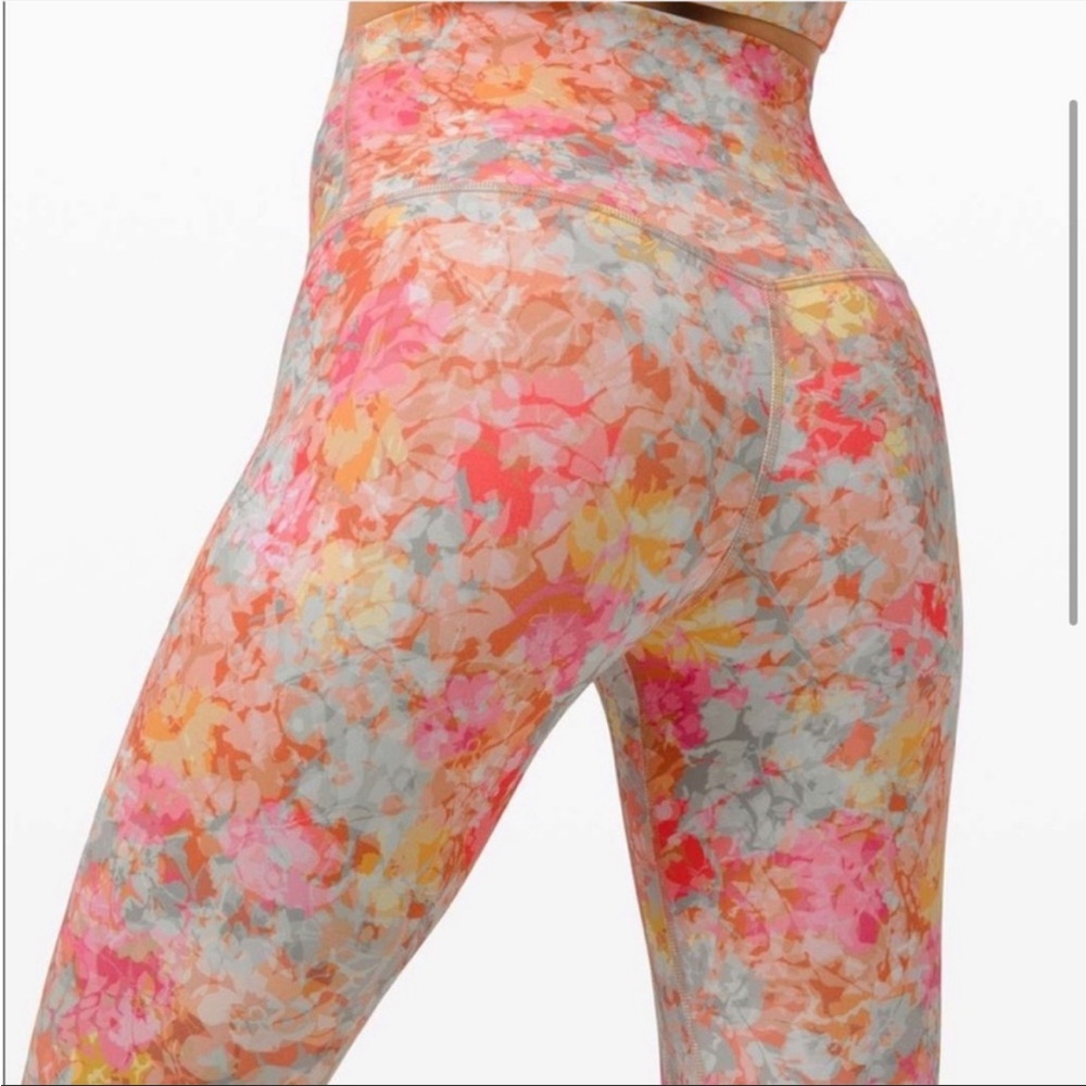 Lululemon Align Pant 28” Inflorescence Multi leggings size 12